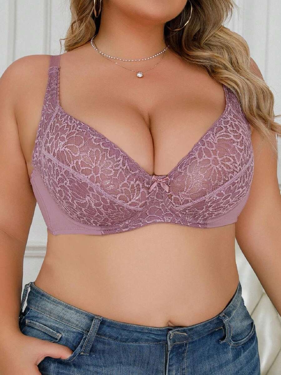 Soutien-gorge en dentelle rouge avec armatures